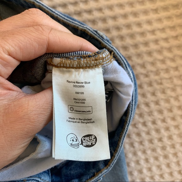 Cheap Monday Light Wash Straight Jeans - Picture 5 of 6